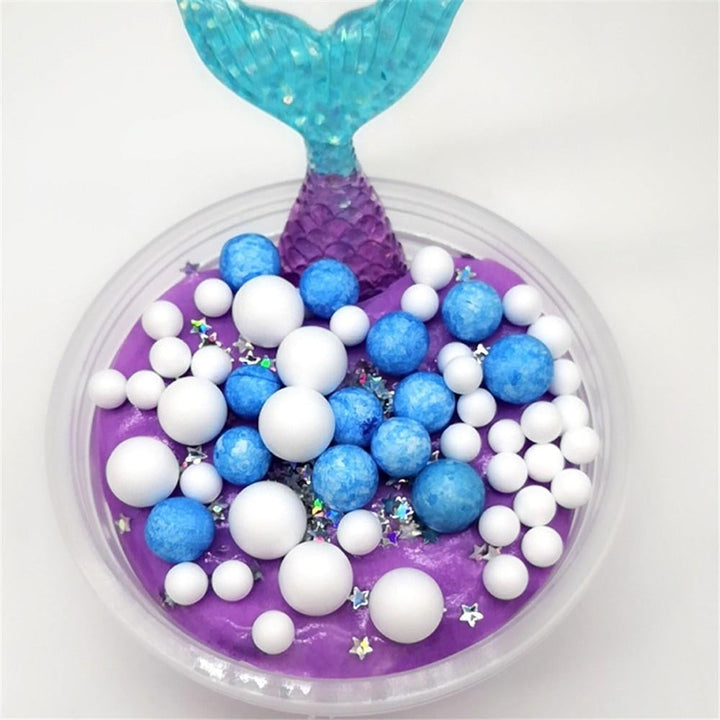 60ML Slime DIY Mermaid Cotton Mud Foam Ball Ocean Crystal Decompression Mud DIY Gift Toy Image 1