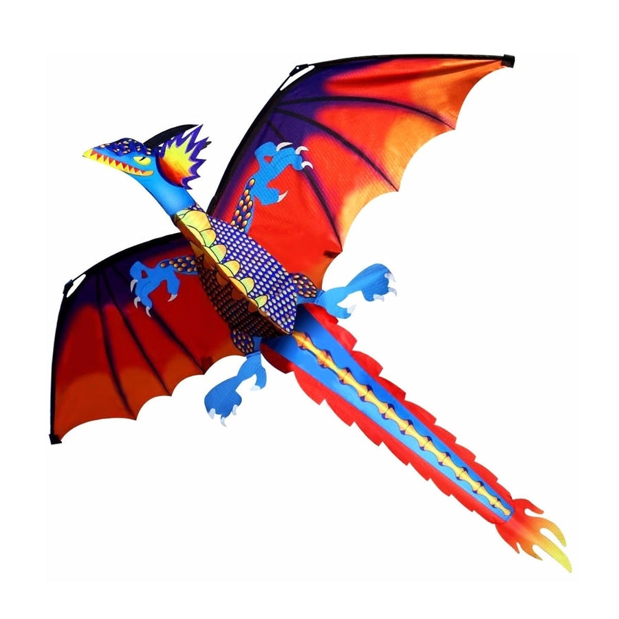 55 Inches Cute Classical Dragon Kite 140cm x 120cm Single Line Kite With Tail Image 1
