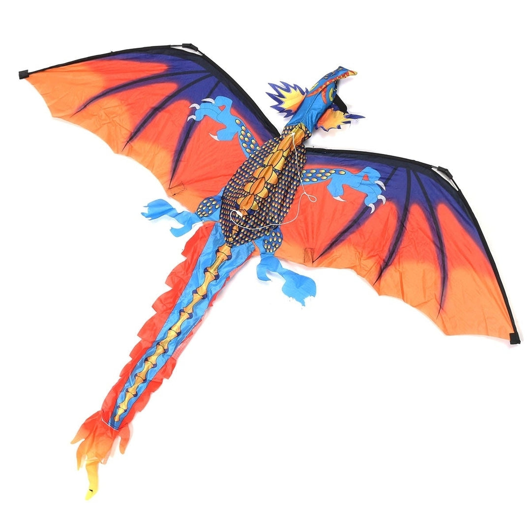 55 Inches Cute Classical Dragon Kite 140cm x 120cm Single Line Kite With Tail Image 2