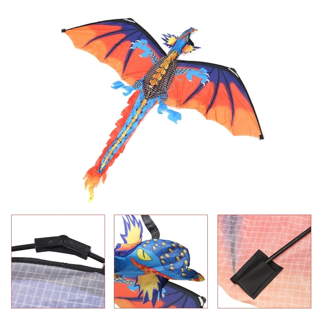 55 Inches Cute Classical Dragon Kite 140cm x 120cm Single Line Kite With Tail Image 6