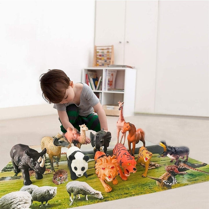 58 Pcs Multi-style Animal Plastic Action Figures Set Decoration Toy with Box for Kids Gift Image 4