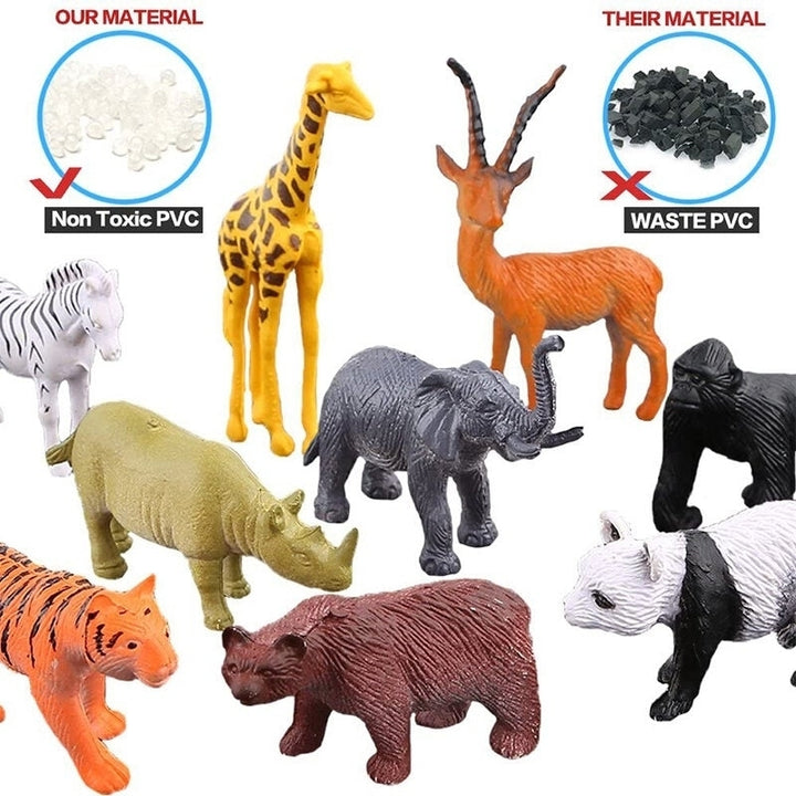 58 Pcs Multi-style Animal Plastic Action Figures Set Decoration Toy with Box for Kids Gift Image 7