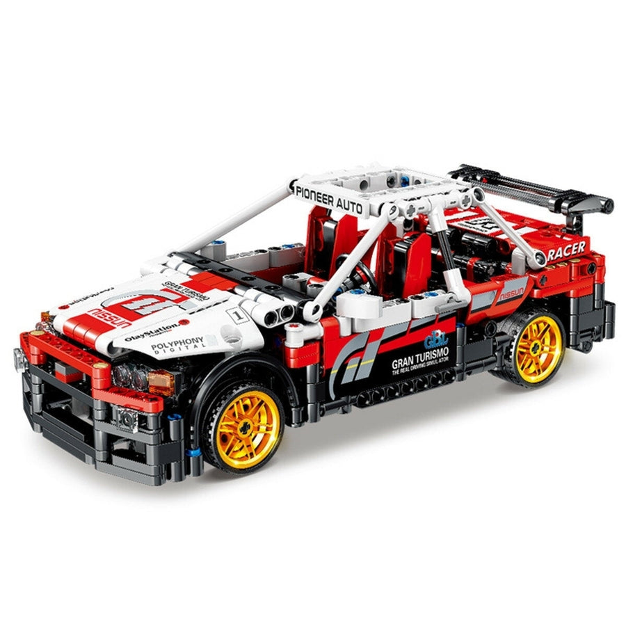 591 pc 1:17 Ares Mechanical Engineering Car Small Particle DIY Assembled Building Blocks Pull Back Racing Car Model Toy Image 1