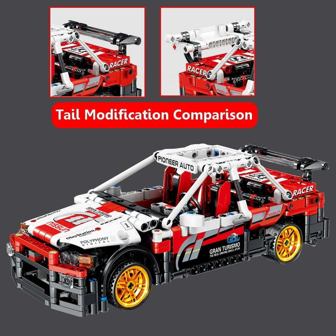 591 pc 1:17 Ares Mechanical Engineering Car Small Particle DIY Assembled Building Blocks Pull Back Racing Car Model Toy Image 4