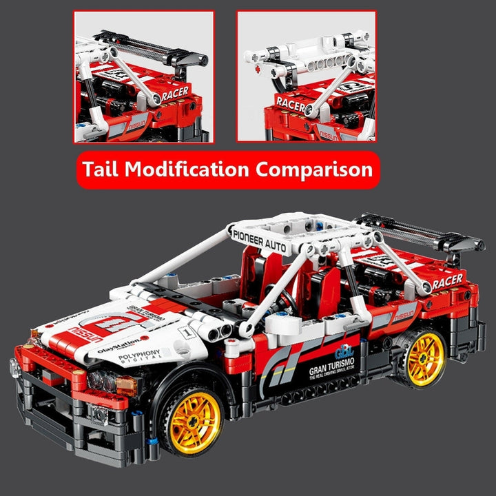 591 pc 1:17 Ares Mechanical Engineering Car Small Particle DIY Assembled Building Blocks Pull Back Racing Car Model Toy Image 4