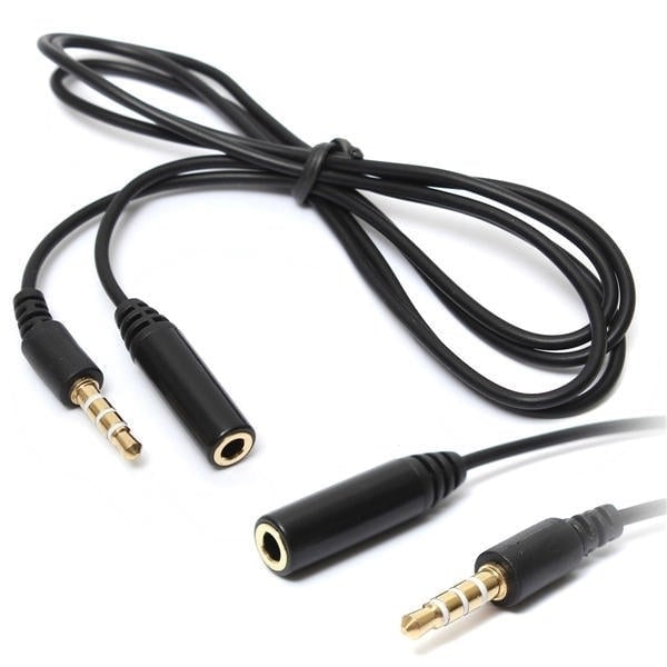 5Pc,Set 3.5mm 4 Pole Jack Male to Female Earphone Headphone Audio Extension Cable 1M 3Feet Image 6