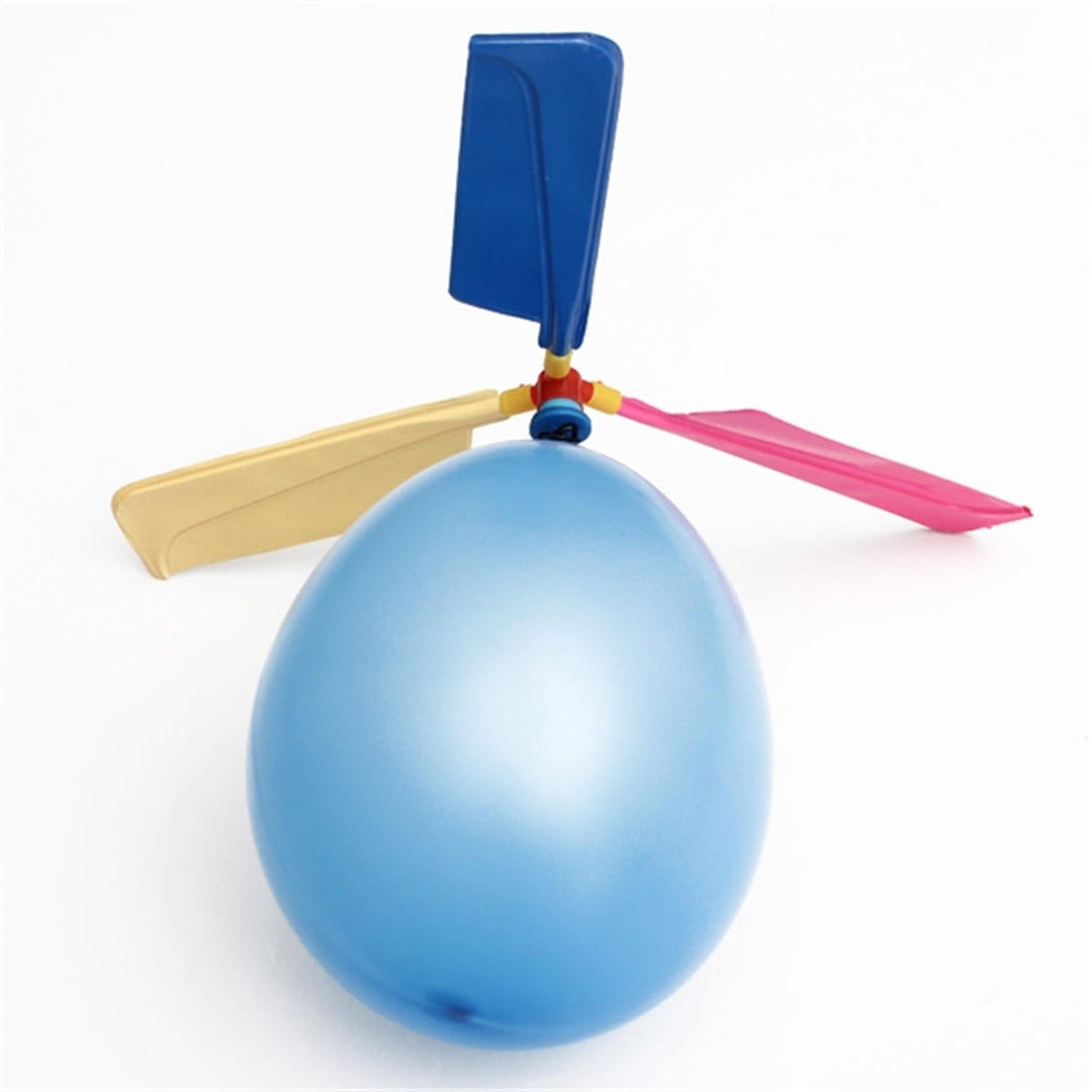 5Pcs Colorful Traditional Classic Balloon Helicopter Portable Flying Toy Image 2