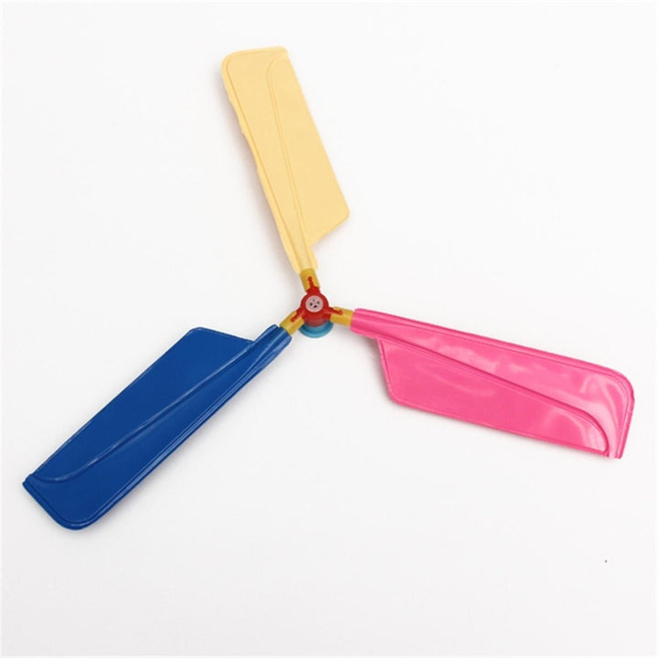 5Pcs Colorful Traditional Classic Balloon Helicopter Portable Flying Toy Image 4