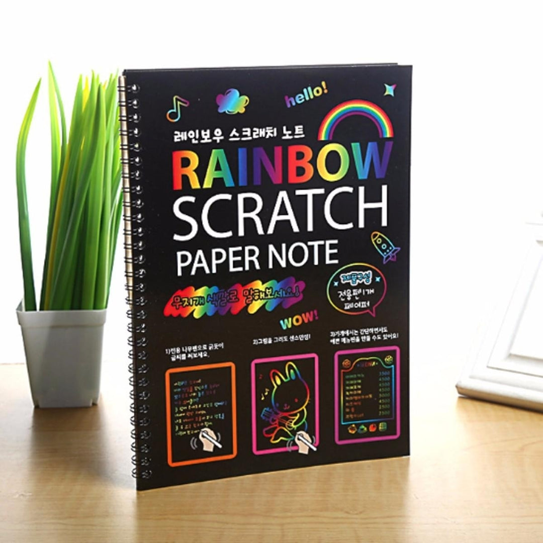 5PCS Funny Scratch Painting Notebook DIY Drawing Toy Big Blow Children Paper Art Educational Toy Image 4