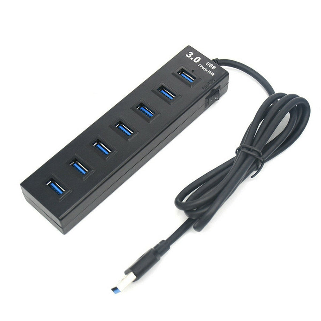 7-Port USB 3.0 Hub Adapter Docking Station 5Gbps Data Transfer For Laptop PC Image 10