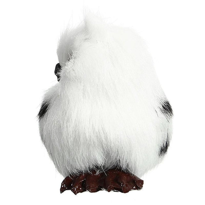 5PCS Owl White Black Furry Christmas Ornament Decoration Toys Adornment Simulation Image 6