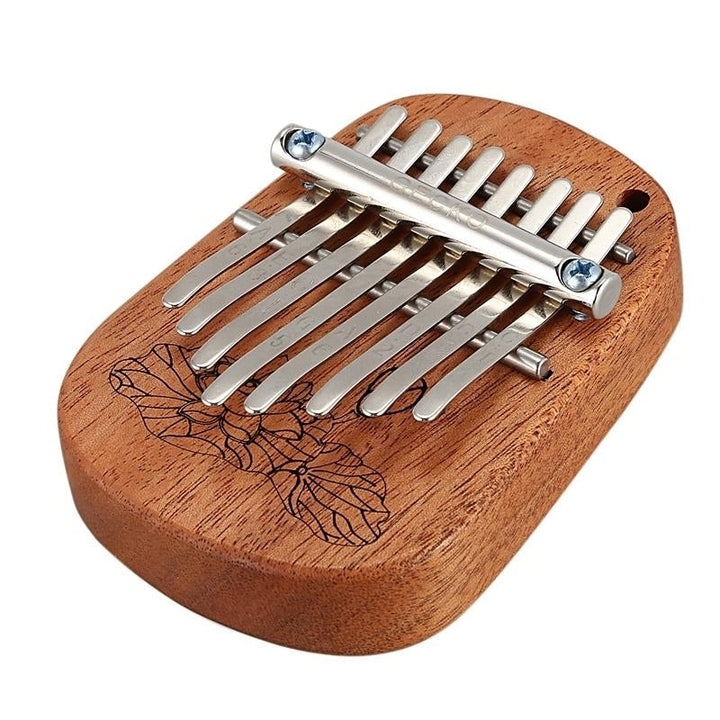 8 Key Camphor,Mahogany Mini Kalimbas Thumb Piano with Tuning Hammer Image 1