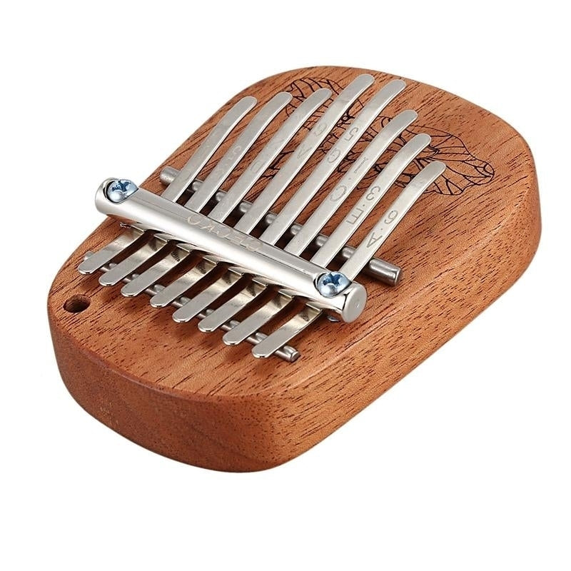 8 Key Camphor,Mahogany Mini Kalimbas Thumb Piano with Tuning Hammer Image 4