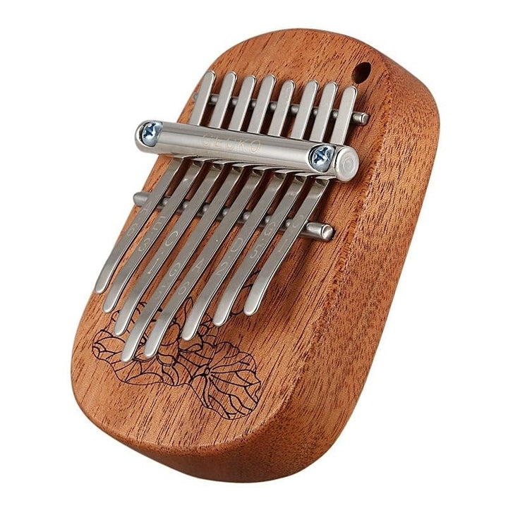8 Key Camphor,Mahogany Mini Kalimbas Thumb Piano with Tuning Hammer Image 8