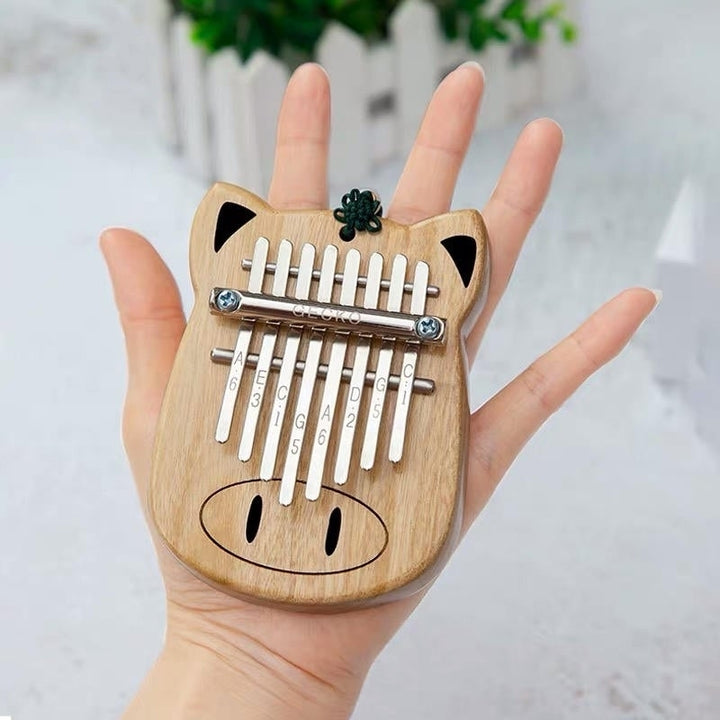 8 Key Camphor,Mahogany Mini Kalimbas Thumb Piano with Tuning Hammer Image 11