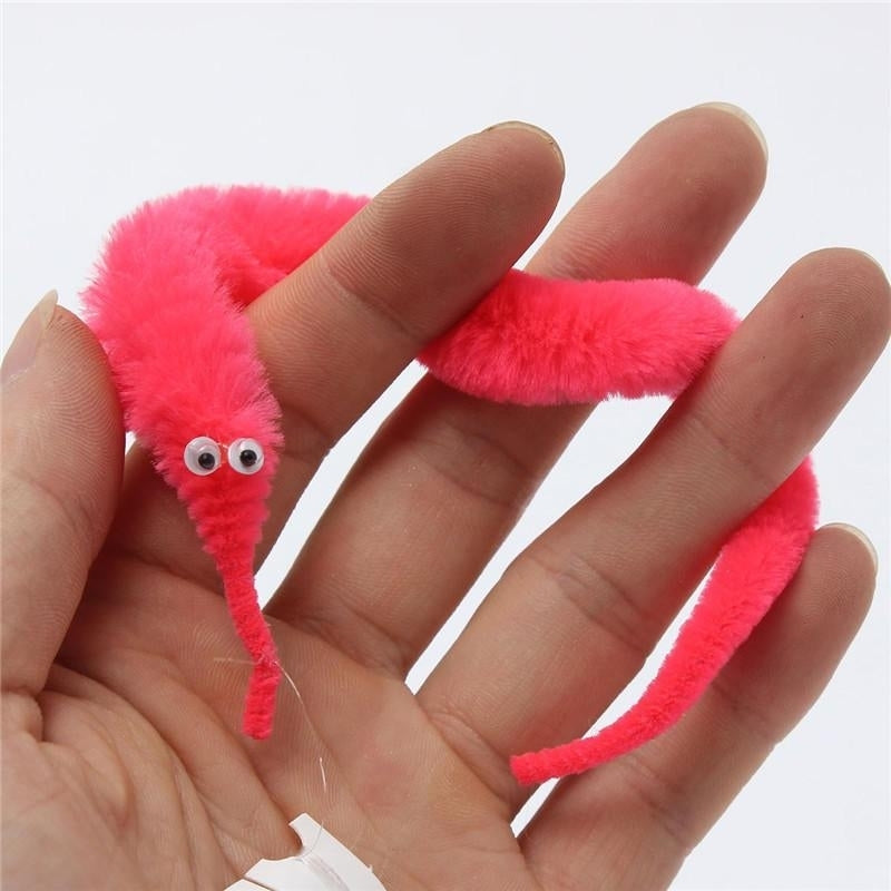 5X Fuzzy Worm Wiggle Moving Sea Horse Kids Trick Toy Image 4