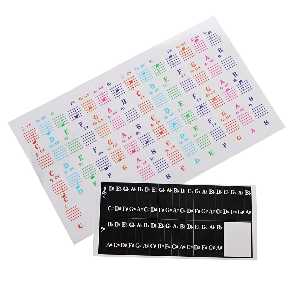 88,61 Keys Stave Hand Rolled Piano Keyboard Stickers Key Phonetic Symbols Image 6