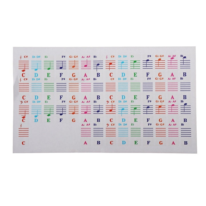 88,61 Keys Stave Hand Rolled Piano Keyboard Stickers Key Phonetic Symbols Image 7