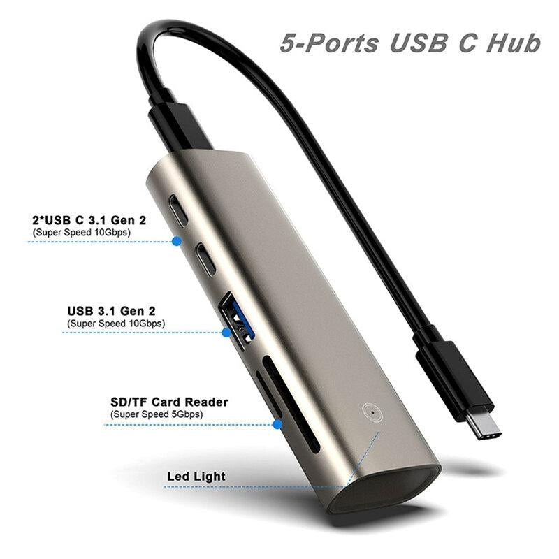 6-IN-1 USB-C HUB Docking Station Adapter with10Gbps Data Transmission Image 2