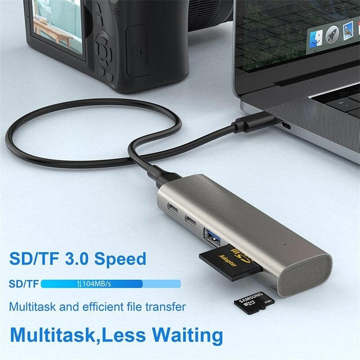 6-IN-1 USB-C HUB Docking Station Adapter with10Gbps Data Transmission Image 4