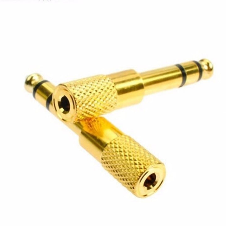 6.5mm Male to 3.5mm Female Audio Jack Adapter 6.5 3.5 Plug Converter Headset Microphone Guitar Recording Connector Image 1