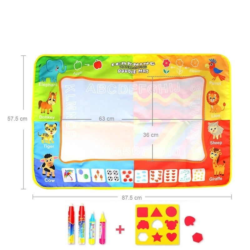 8858cm Infant Child Four-Color Water Canvas Large Graffiti Drawing Mat Enlightenment Educational Toys Image 1