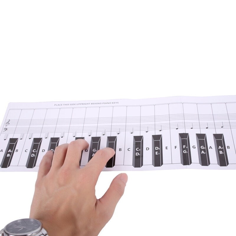 88-Key Piano Keyboard Practice Paper Comparison Table Standard 1:1 Portable Piano Fingering Practice Comparison Chart Image 1