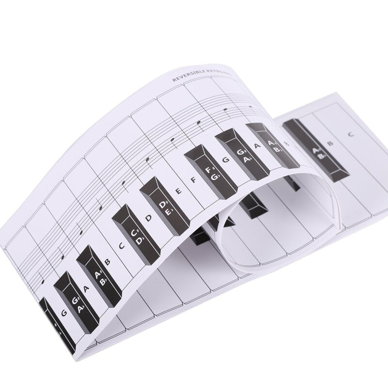 88-Key Piano Keyboard Practice Paper Comparison Table Standard 1:1 Portable Piano Fingering Practice Comparison Chart Image 2