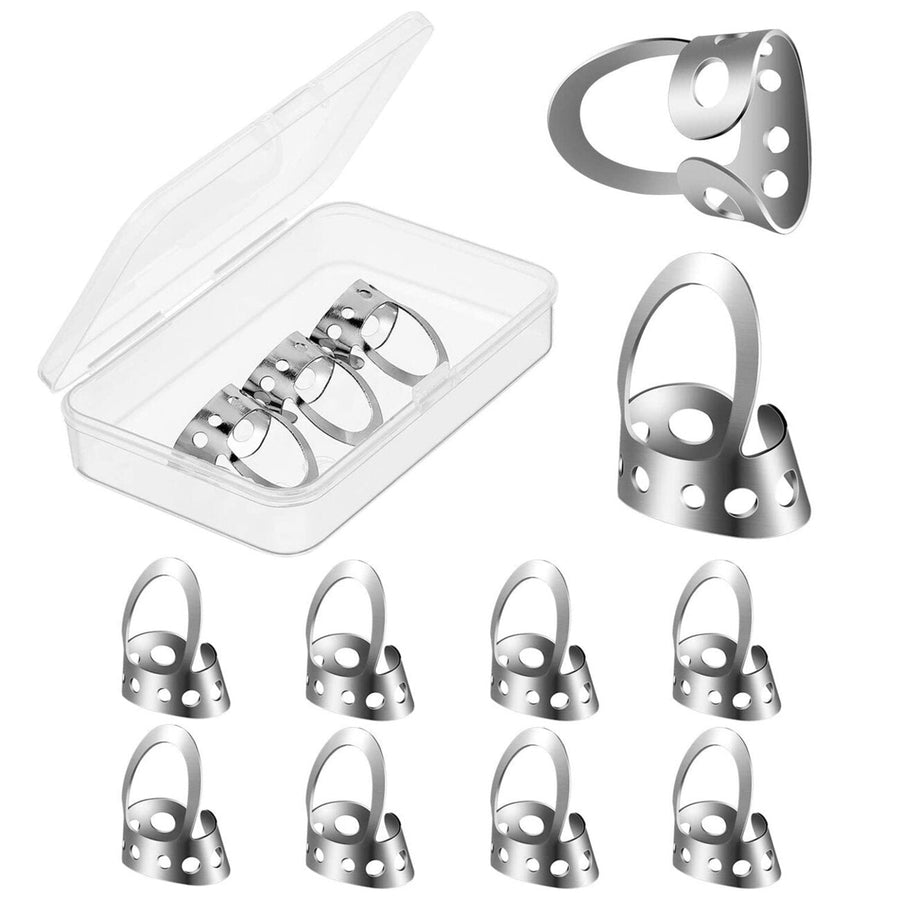 8PCS Guitar Metal Finger Picks Index Finger Cover Stainless Steel Fingers Protective Accessories Image 1