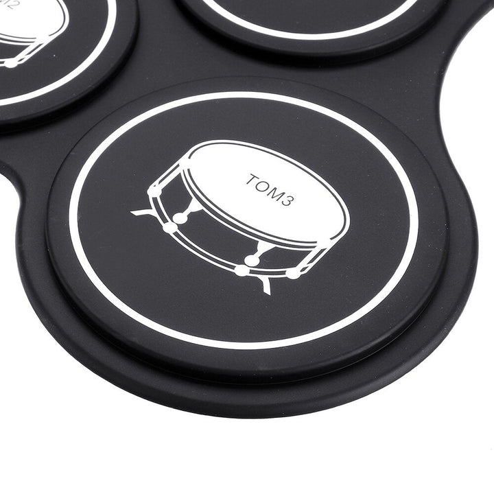 9 Pads Electronic Drum Portable Roll Up Drum Kit USB MIDI Drum with Drumsticks Foot Pedal for Beginners Image 3