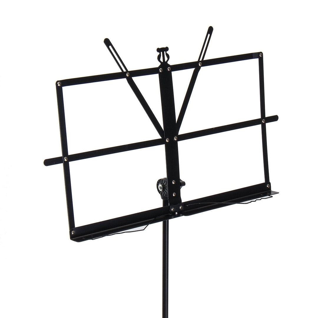 Adjustable Foldable Sheet Music Violin Stand Holder Tripod Base Metal with Carry Bag Image 4