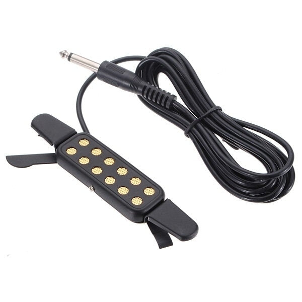 Adjustable Volume 12 Hole Sound Pickup Microphone Wire Amplifier Speaker for Acoustic Guitar With Connection Wire Guitar Image 2