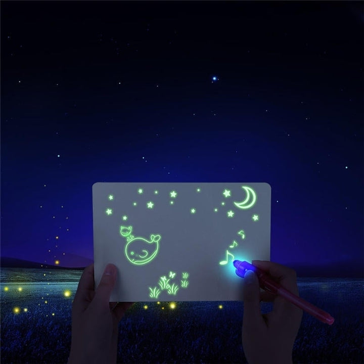 A3 Size 3D Childrens Luminous Drawing Board Toy Draw with Light Fun for Kids Family Image 6