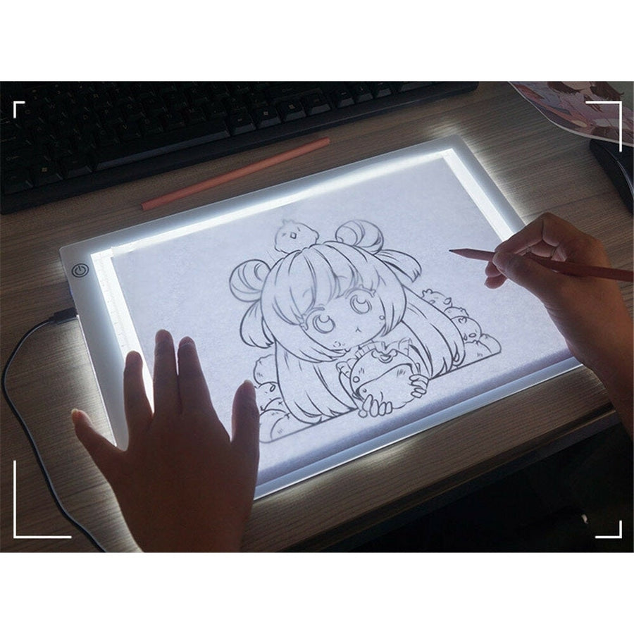 A4 LED Drawing Board 1.5m USB Cable Charging Model A4 Copy Table Drawing Board Translucent Calligraphy Table Toys Image 1