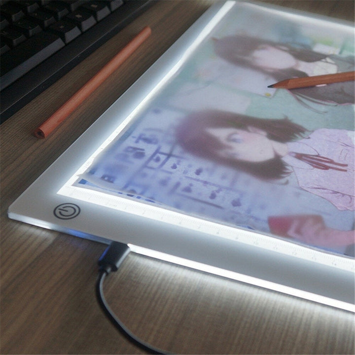 A4 LED Drawing Board 1.5m USB Cable Charging Model A4 Copy Table Drawing Board Translucent Calligraphy Table Toys Image 3