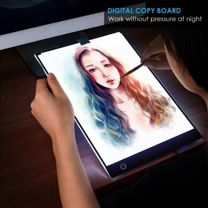 A4 LED Drawing Board 1.5m USB Cable Charging Model A4 Copy Table Drawing Board Translucent Calligraphy Table Toys Image 6
