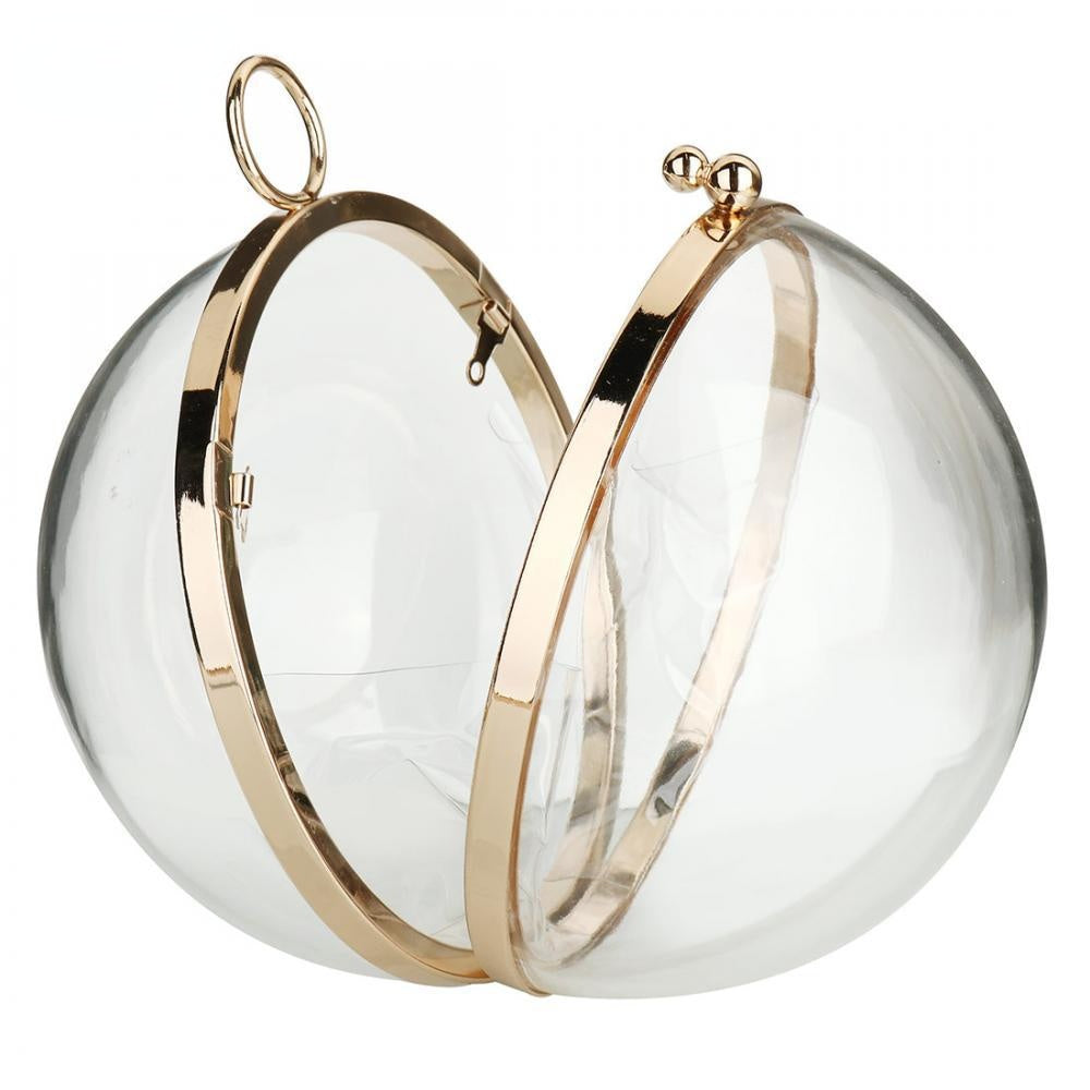 Acrylic Round Ball Shoulder Bag For Women Crossbody With Chain Transparent Clutch Image 1
