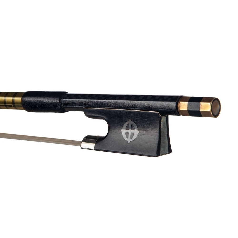 Advanced 4,4 Size Violin,Fiddle Bow Grid Carbon Fiber Stick Sheep Skin Grip White Mongolia Horsehair Ebony Frog Image 2