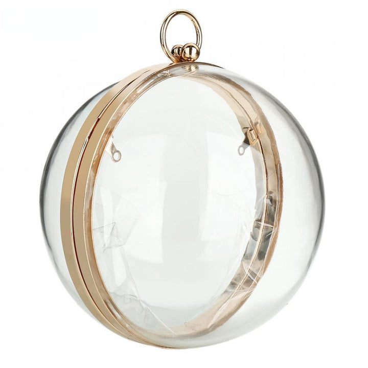 Acrylic Round Ball Shoulder Bag For Women Crossbody With Chain Transparent Clutch Image 2