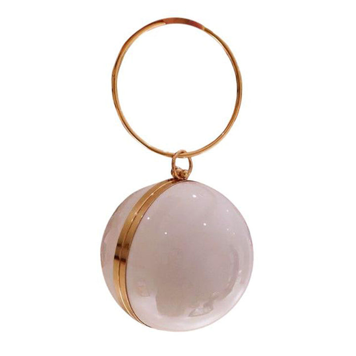 Acrylic Round Ball Shoulder Bag For Women Crossbody With Chain Transparent Clutch Image 7