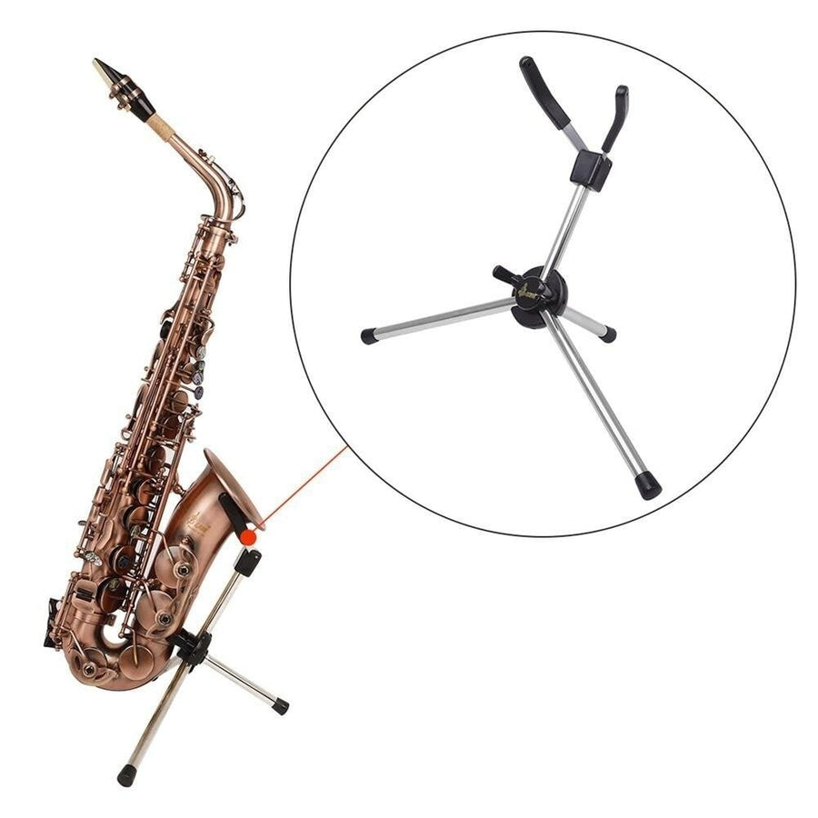 Alto Saxophone Musical Universal Sax Portable Holder Foldable Bracket Adjustable Stand Instruments Accessories Image 1