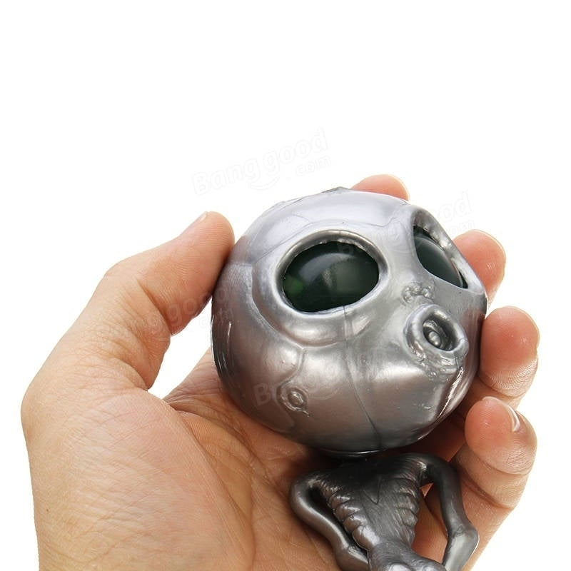 Alien ET Skeleton Squishy Squeeze Rubber Water Ball Stress Reliever Decompress Toy Gift Image 2