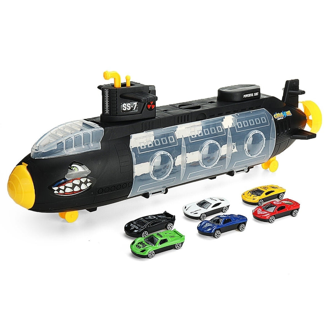 Alloy Inertia Shark Artillery Submarine Vehicle Set Diecast Car Model Toys for Kids Gift Image 1