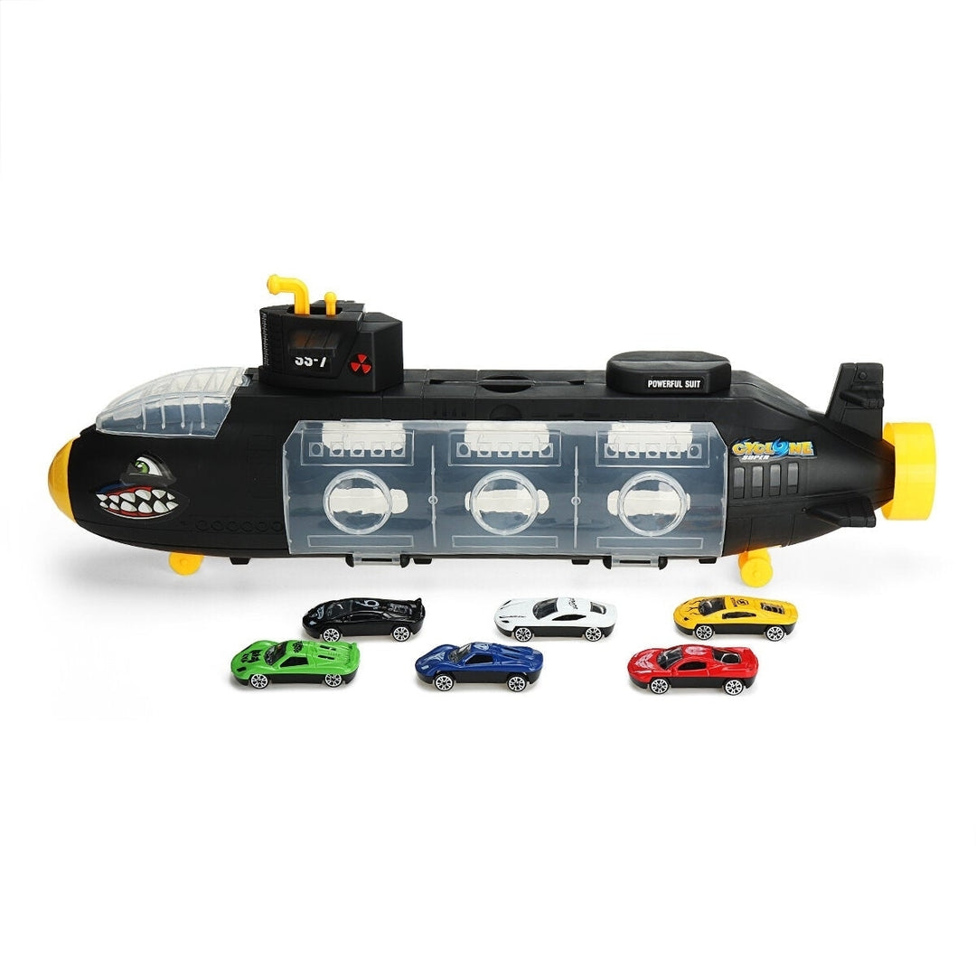 Alloy Inertia Shark Artillery Submarine Vehicle Set Diecast Car Model Toys for Kids Gift Image 2