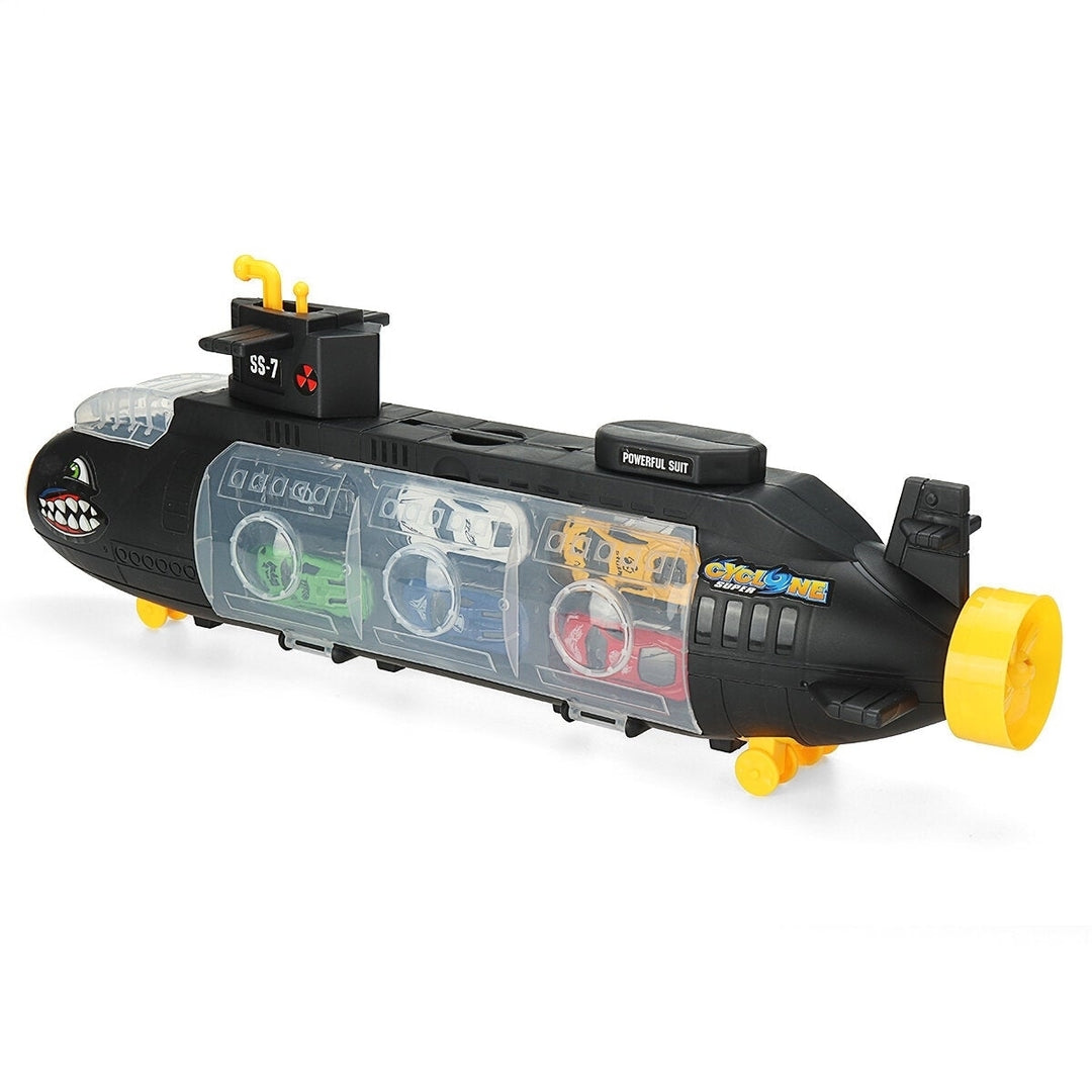 Alloy Inertia Shark Artillery Submarine Vehicle Set Diecast Car Model Toys for Kids Gift Image 3