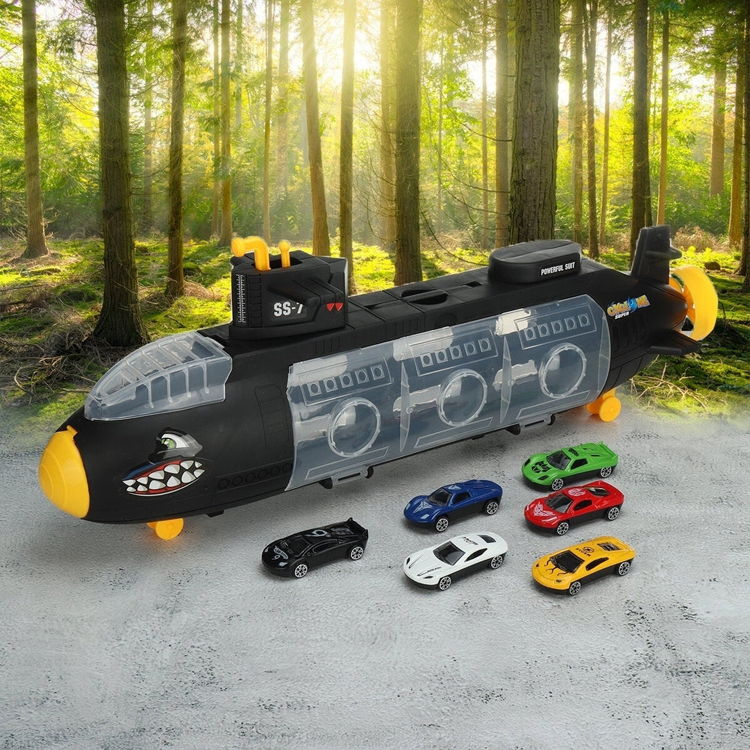Alloy Inertia Shark Artillery Submarine Vehicle Set Diecast Car Model Toys for Kids Gift Image 8