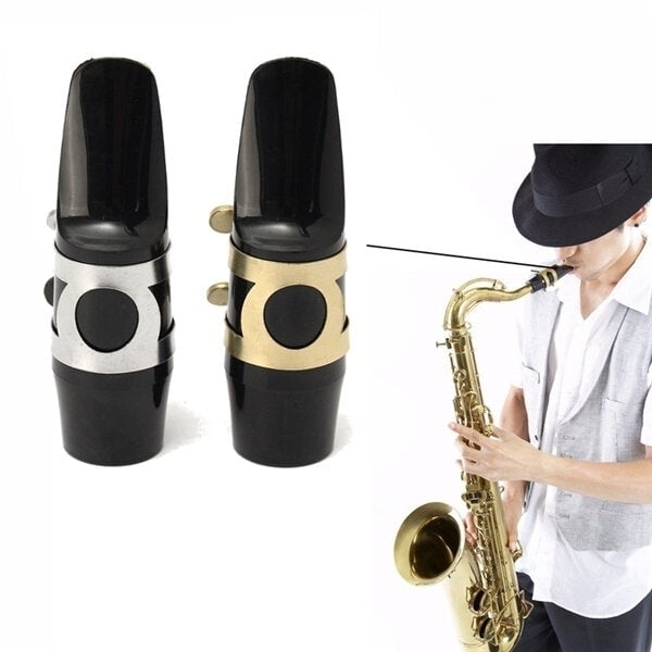 Alto Sax Saxophone Mouthpiece with Cap Buckle Reed Patches Pads Cushions Image 1