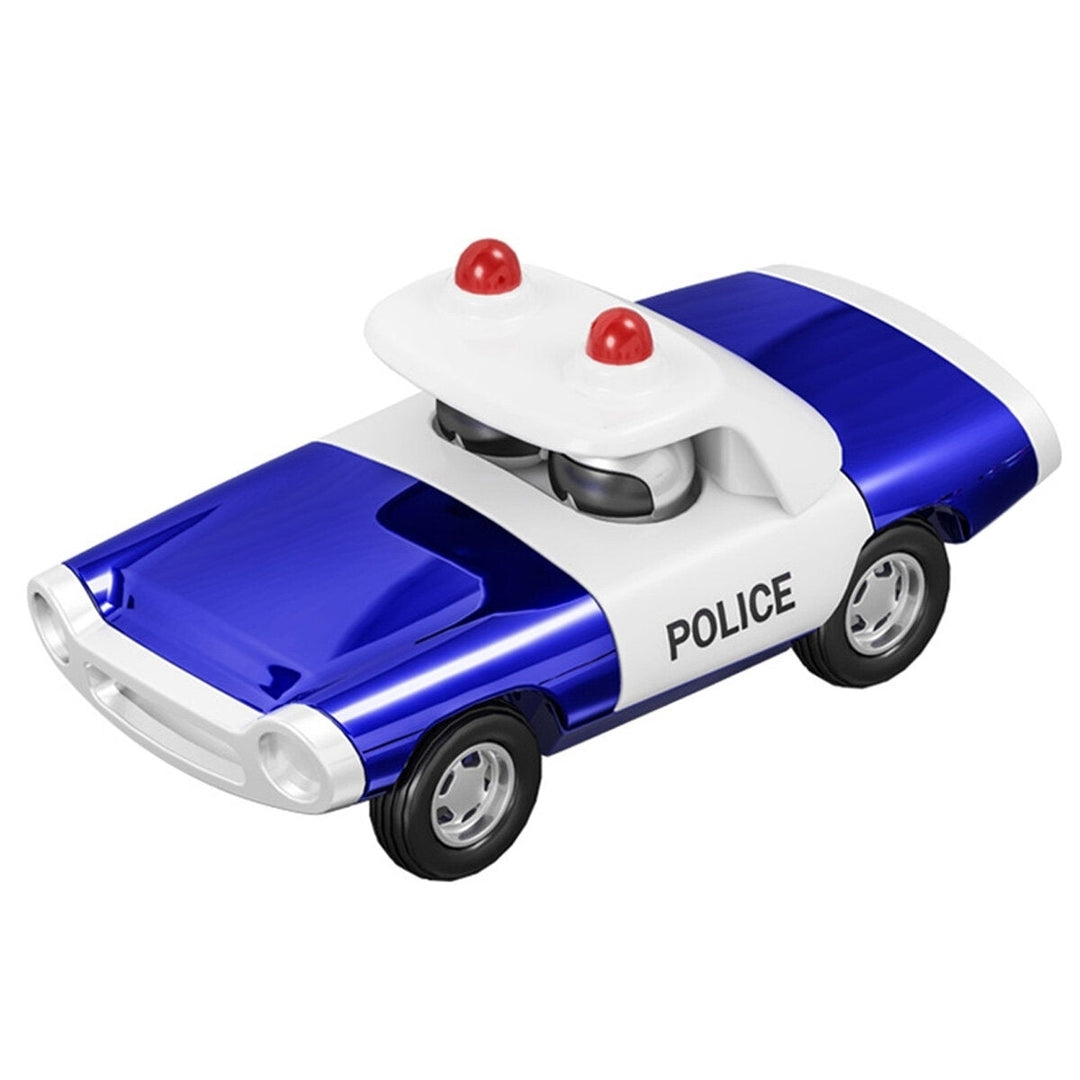 Alloy Police Pull Back Diecast Car Model Toy for Gift Collection Home Decoration Image 1