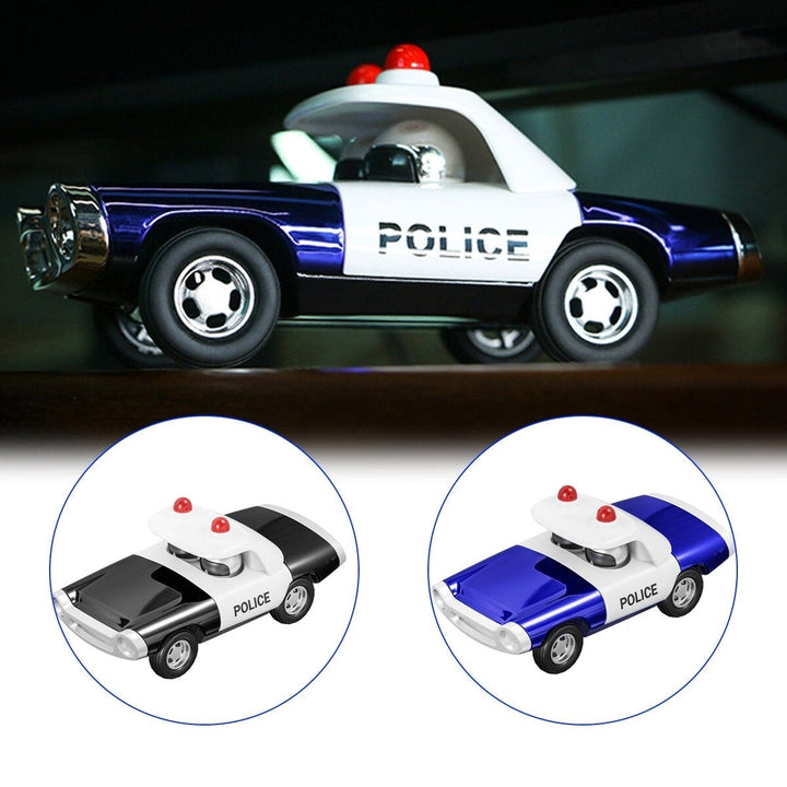 Alloy Police Pull Back Diecast Car Model Toy for Gift Collection Home Decoration Image 3
