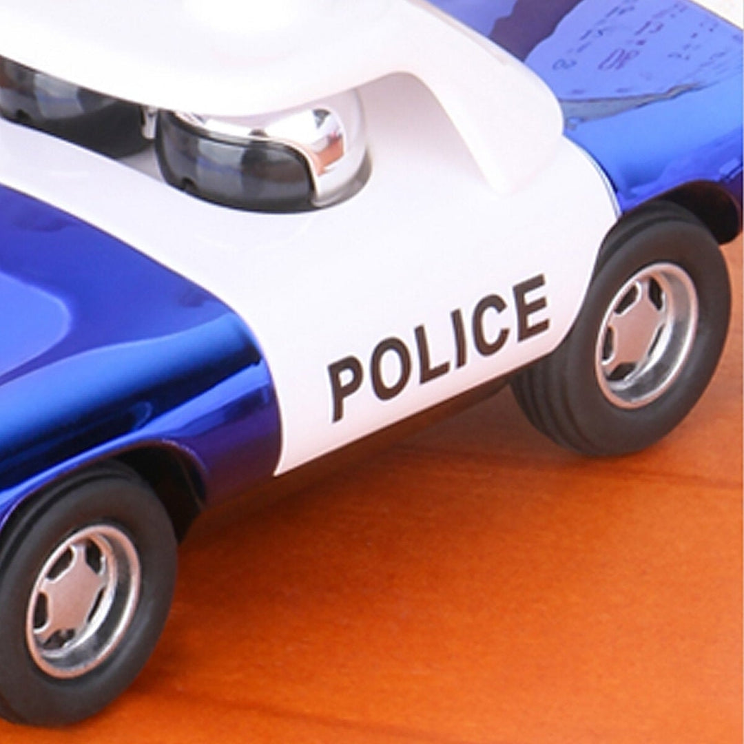 Alloy Police Pull Back Diecast Car Model Toy for Gift Collection Home Decoration Image 4